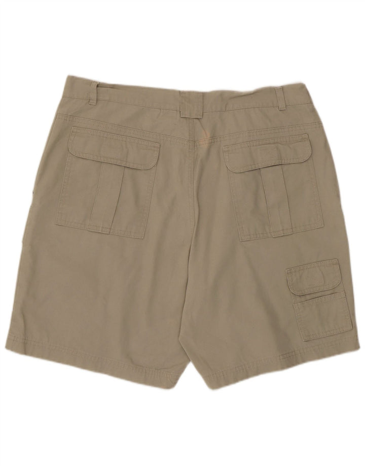 Pantaloncini cargo regolari da uomo Eddie Bauer W36 grandi in cotone beige