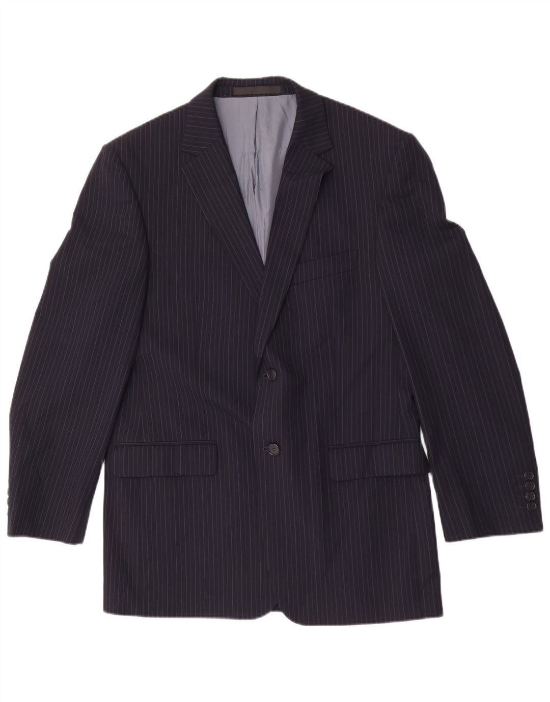 Giacca blazer da donna Marks & Spencer UK 40 medio blu navy gessato