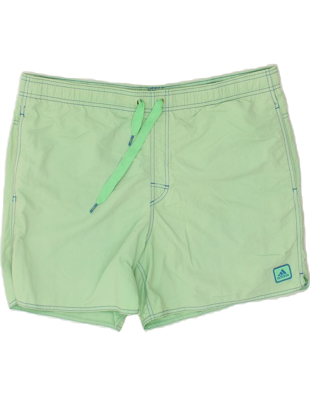 ADIDAS Mens Sport Shorts Large Green Nylon Vintage Adidas and Second-Hand Adidas from Messina Hembry 