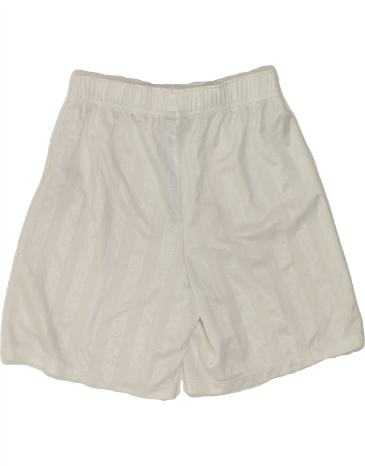 NIKE Boys Dri Fit Sport Shorts 12-13 Years Large White Striped Polyester Vintage Nike and Second-Hand Nike from Messina Hembry 