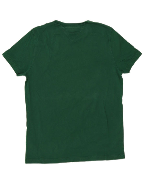 T-shirt grafica da uomo slim fit Tommy Hilfiger Top in cotone verde medio