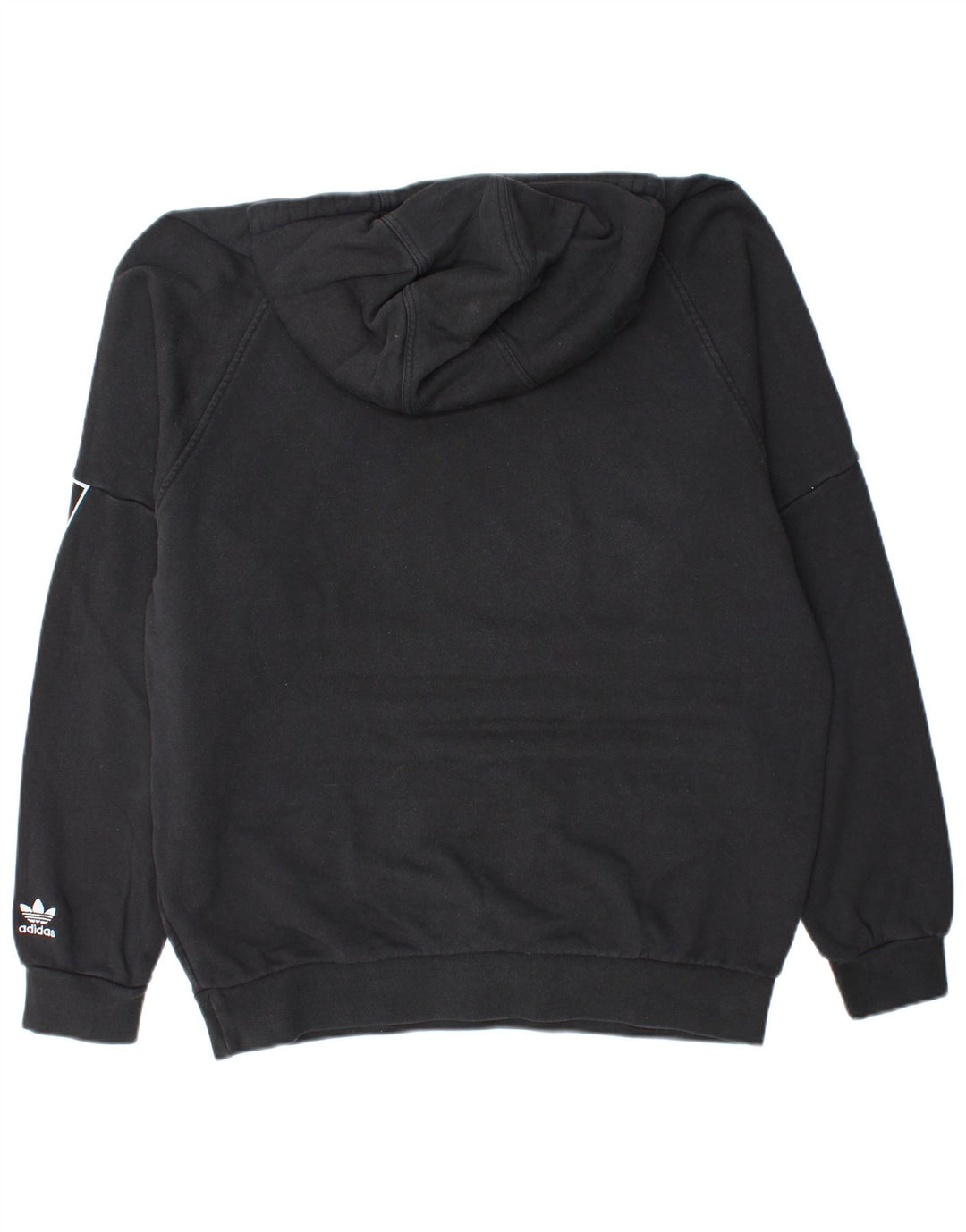Maglione con cappuccio grafico da uomo ADIDAS grande in cotone nero