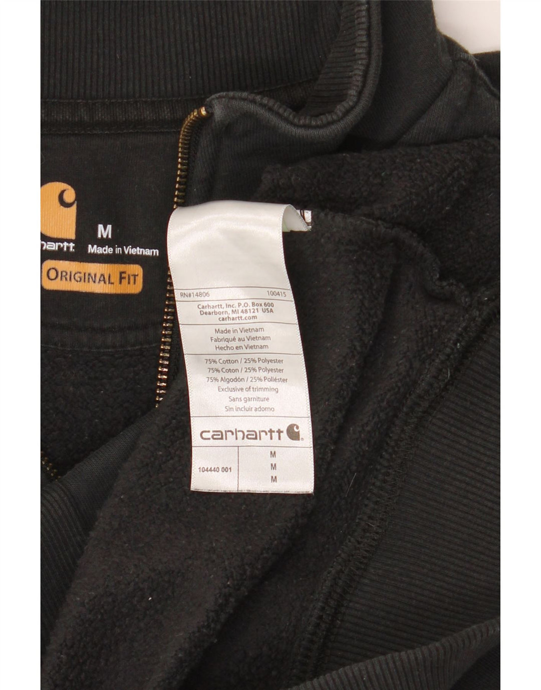 CARHARTT Giacca da tuta grafica originale da uomo in cotone nero medio