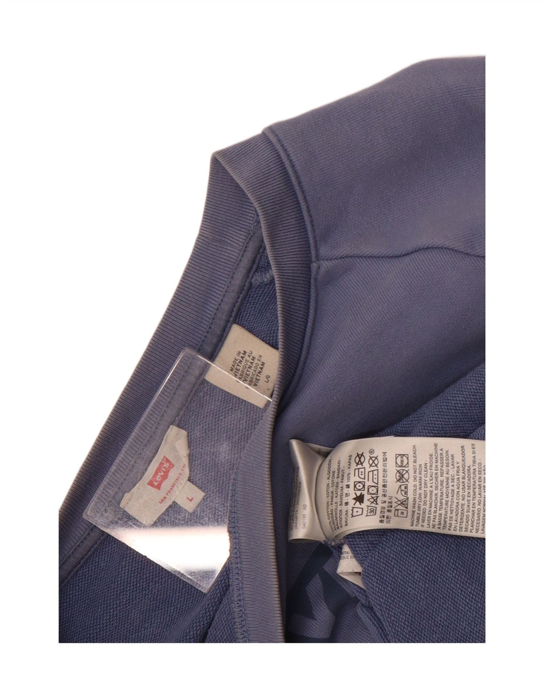 Levi's Donna Felpa con grafica corta oversize da donna UK 16 Large Blu