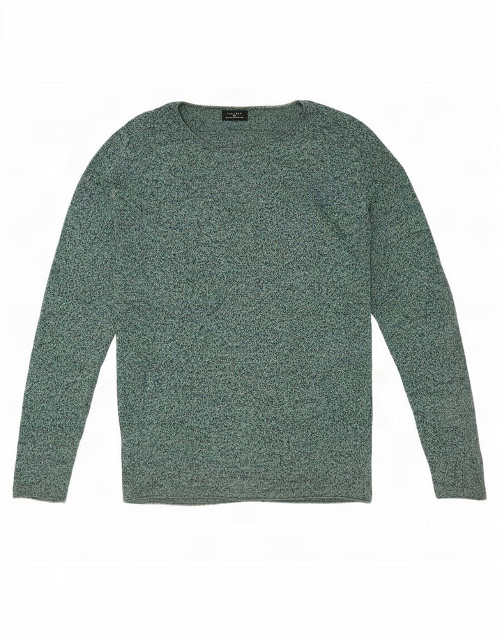 Maglione Zara da uomo con scollo a barca, grande verde screziato