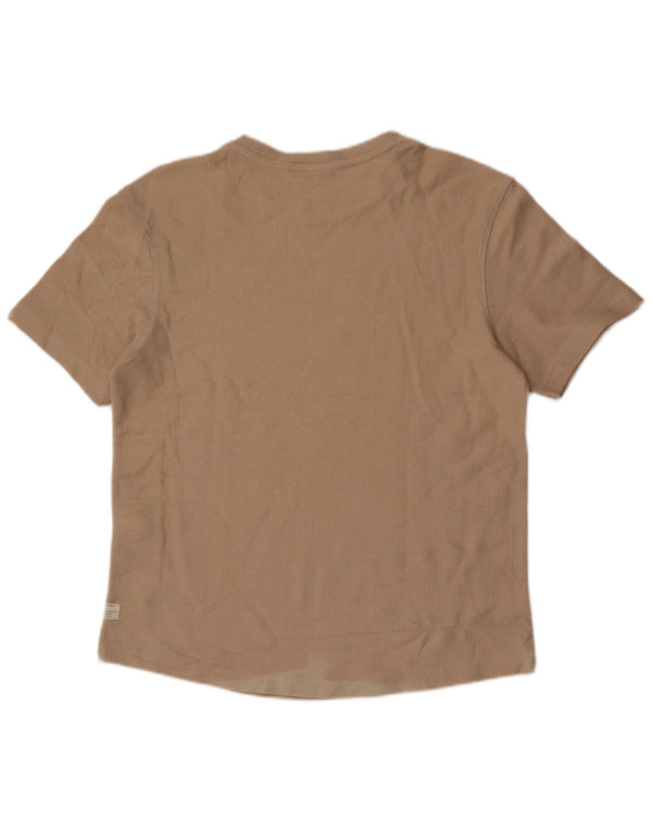 T-shirt Zara da uomo Top in cotone beige medio