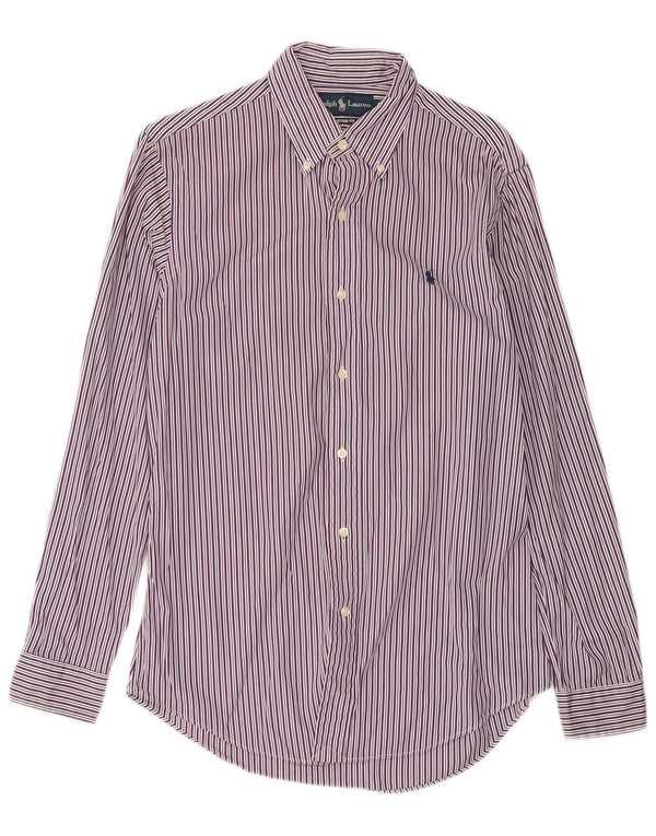 Camicia Ralph Lauren da uomo su misura, piccola, in cotone a righe viola