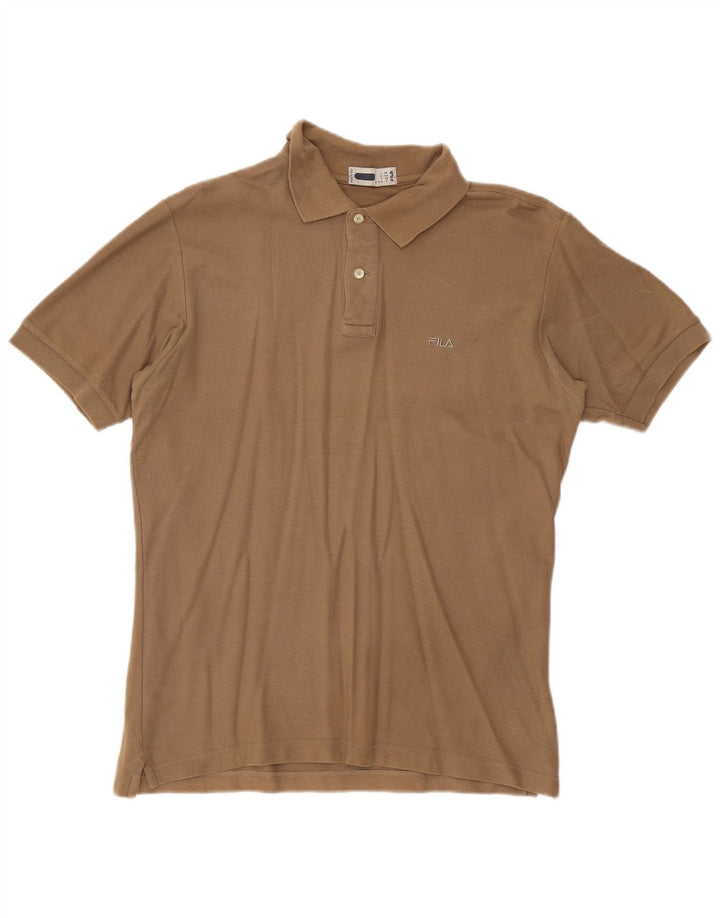 Polo da uomo Fila piccola in cotone beige