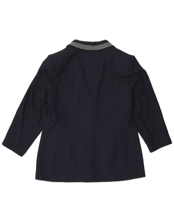 Luisa Spagnoli Giacca Blazer da Donna a 1 Bottone IT 48 XL Acetato Blu Navy