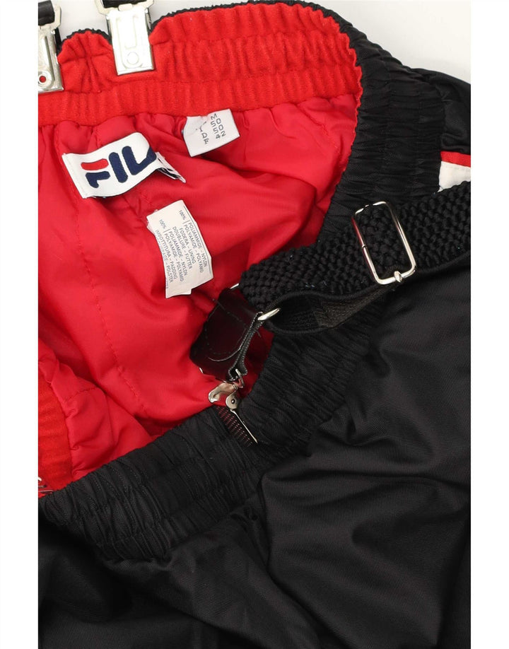 Pantaloni da sci salopette da uomo Fila IT 50 Medium Black Colourblock in poliammide