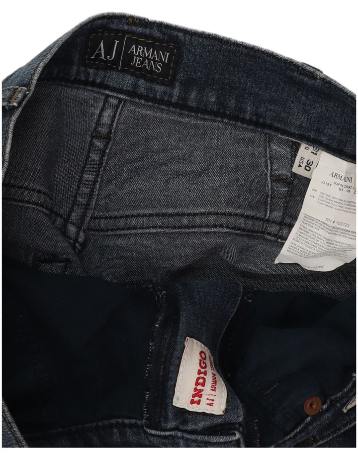 Jeans dritti Indaco da uomo Armani W31 L29 cotone blu navy