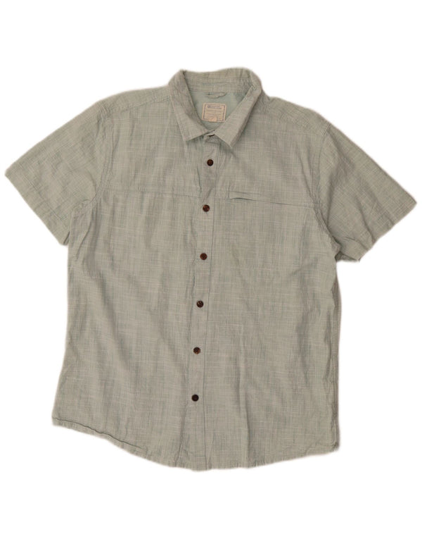 Camicia a maniche corte da uomo Mountain Warehouse Large in cotone chiazzato verde