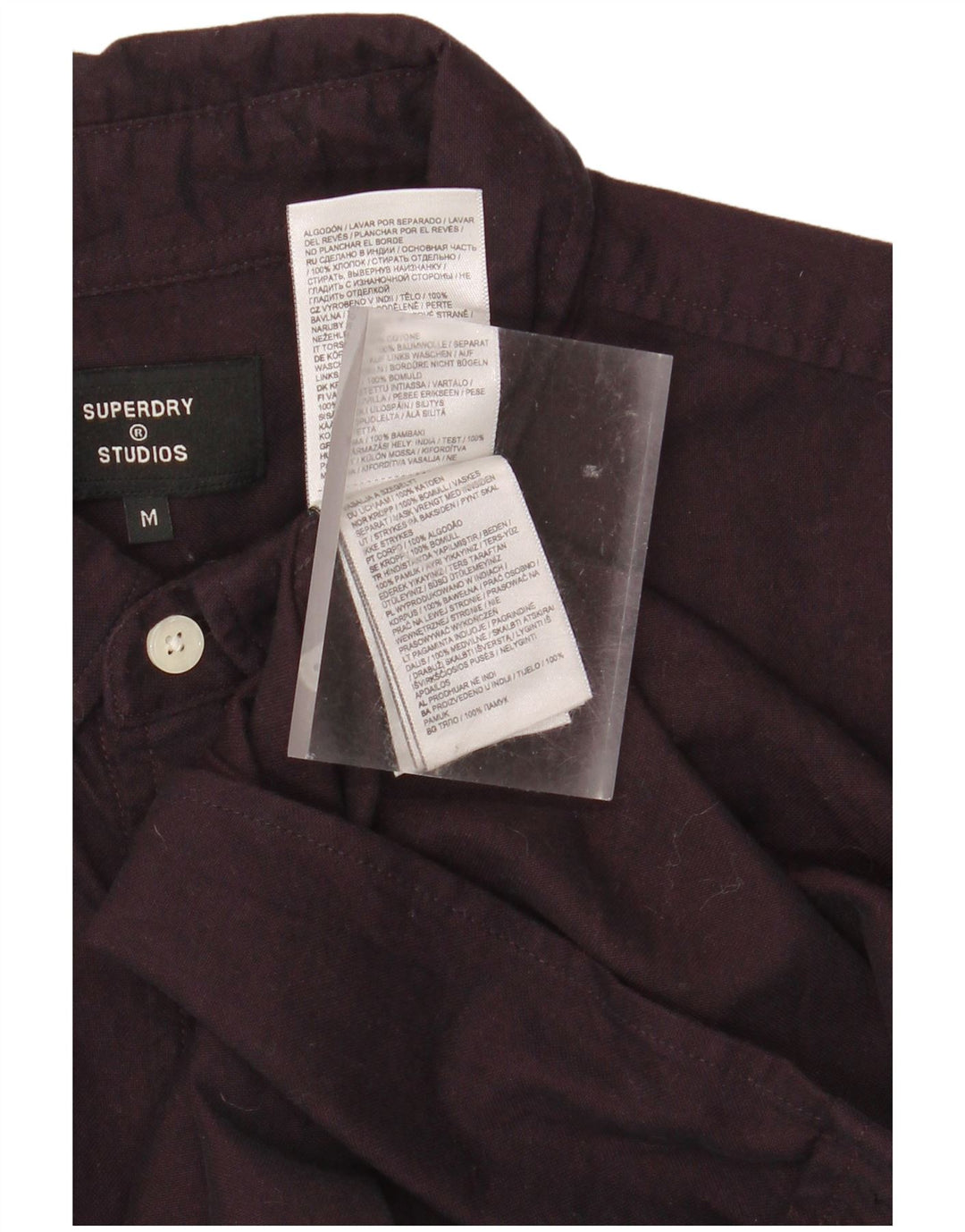 Camicia da uomo SUPERDRY in cotone viola medio