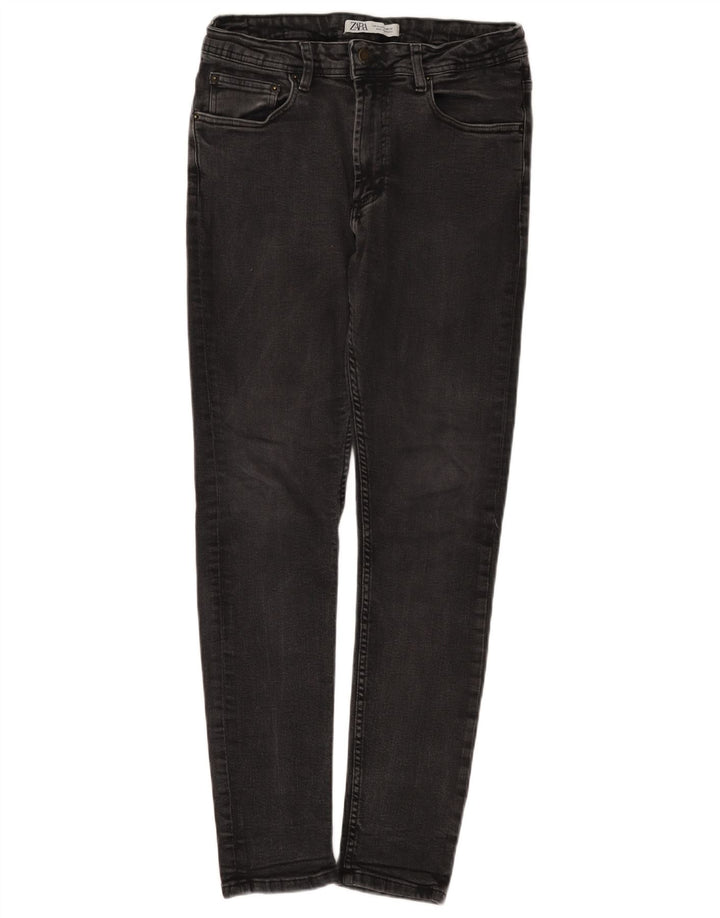 Jeans slim da donna Zara EU 42 Large W32 L29 cotone nero