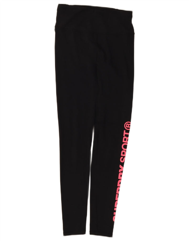 Leggings grafici da donna Superdry UK 8 Small poliestere nero
