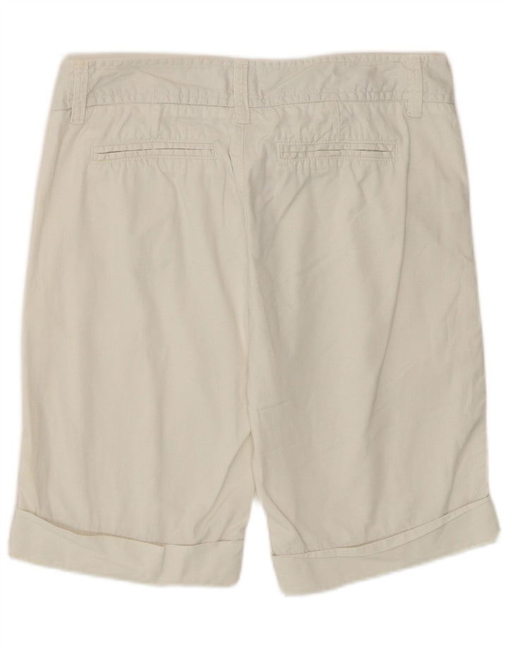 Pantaloncini chino da donna Benetton IT 42 medi W30 cotone bianco