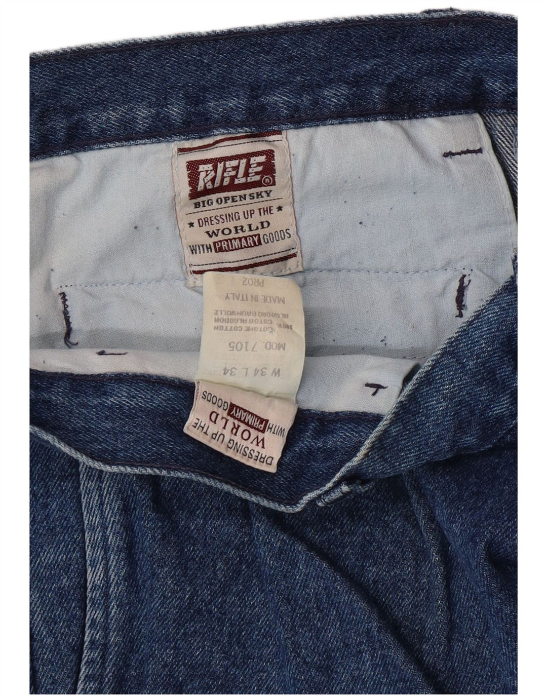 Jeans dritti da uomo RIFLE W34 L34 in cotone blu