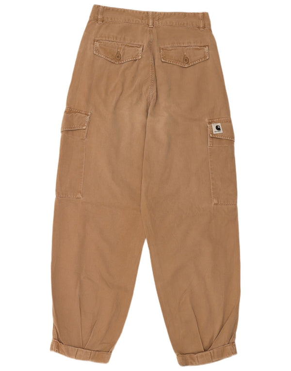 Pantaloni cargo da donna dalla vestibilità comoda Carhartt W28 L28 in cotone beige