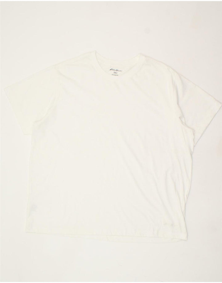 EDDIE BAUER Mens T-Shirt Top 2XL White Cotton Vintage Eddie Bauer and Second-Hand Eddie Bauer from Messina Hembry 