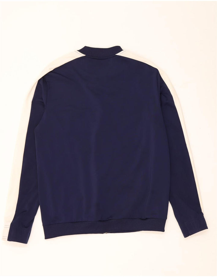 Giacca da ginnastica da uomo Puma Small in poliestere color block blu navy