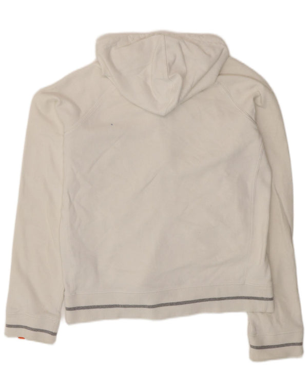 Felpa con cappuccio e zip da donna Nike UK 14/16 grande cotone bianco