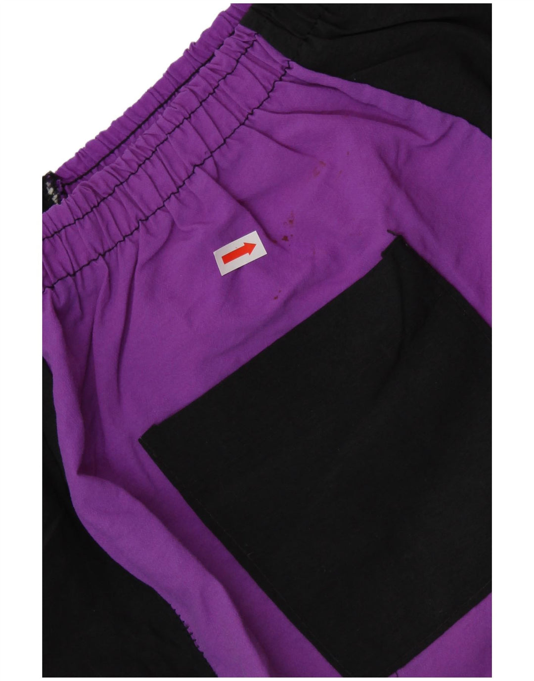 Pantaloncini da bagno grafici da uomo VINTAGE piccoli color block nero