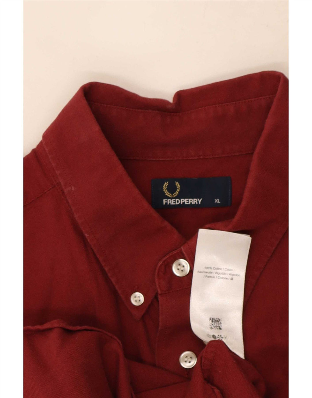 Camicia a maniche corte da uomo Fred Perry XL in cotone marrone
