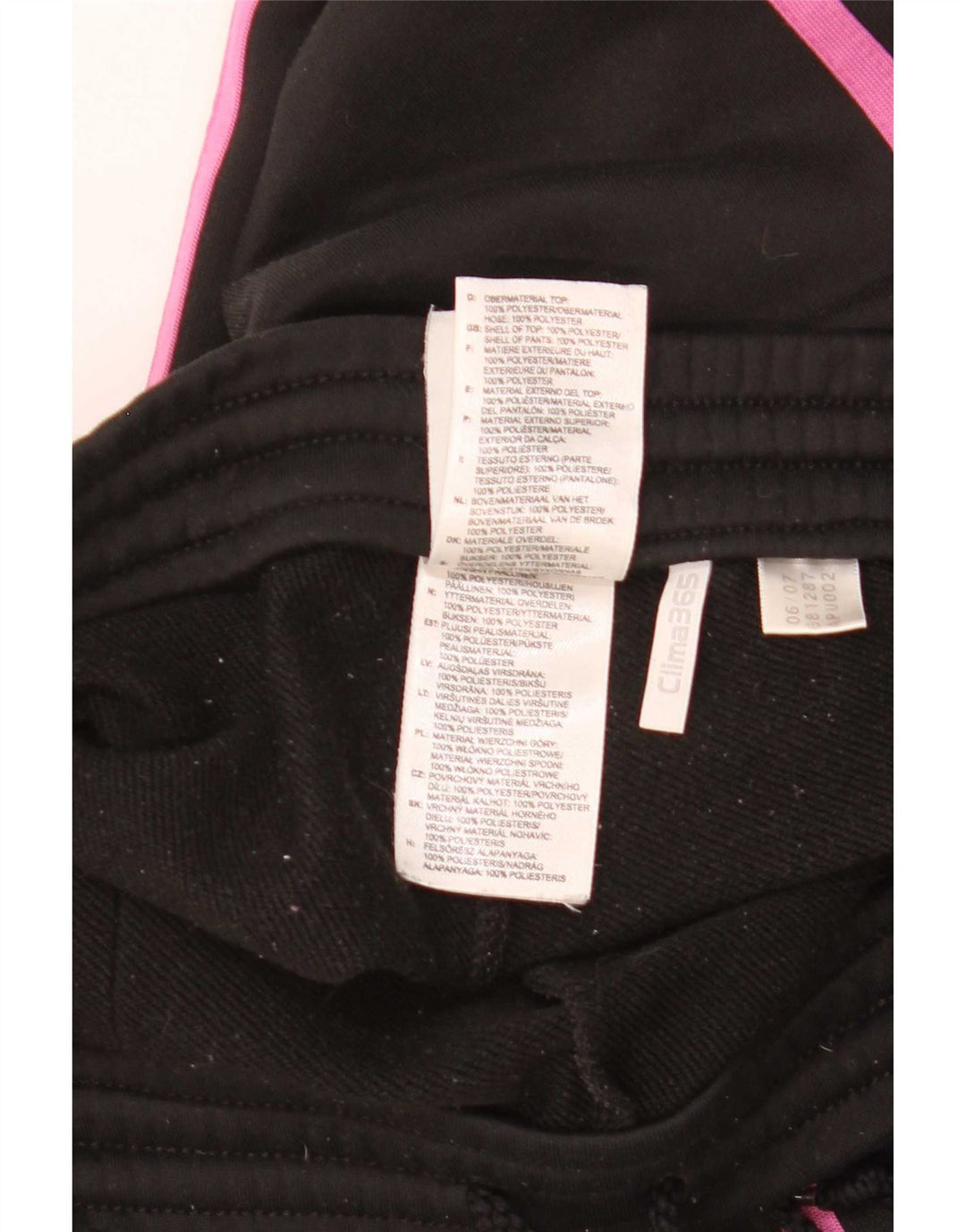 Pantaloni della tuta da donna Adidas Clima 365 UK 8 Small Poliestere nero