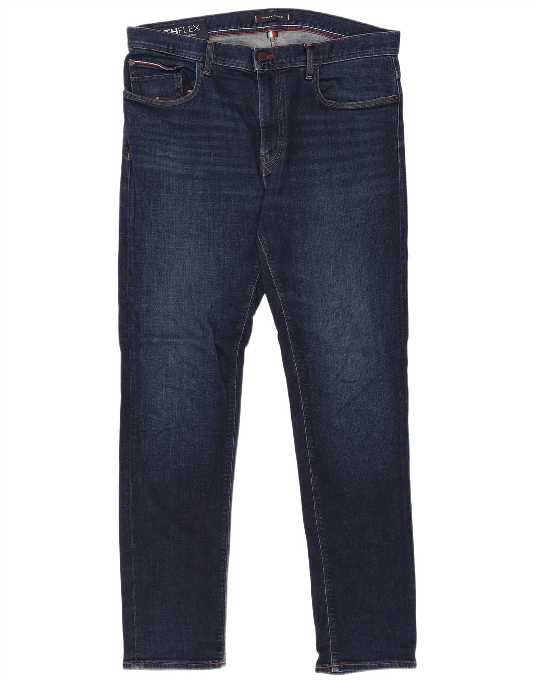 Jeans slim da uomo Tommy Hilfiger W36 L32 cotone blu navy