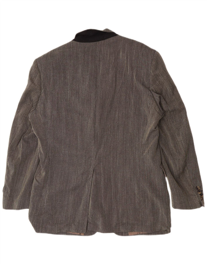 Giacca blazer da uomo a 3 bottoni Hugo Boss EU 54 2XL Lana vergine grigia