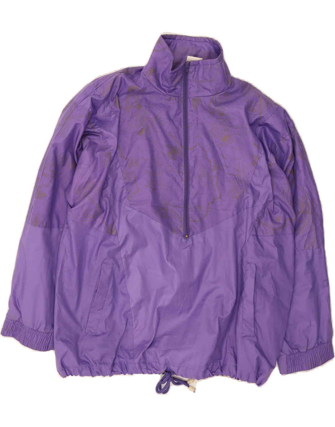 VINTAGE Womens Oversized Graphic Tracksuit Top Jacket UK 16 Large Purple Vintage Vintage and Second-Hand Vintage from Messina Hembry 