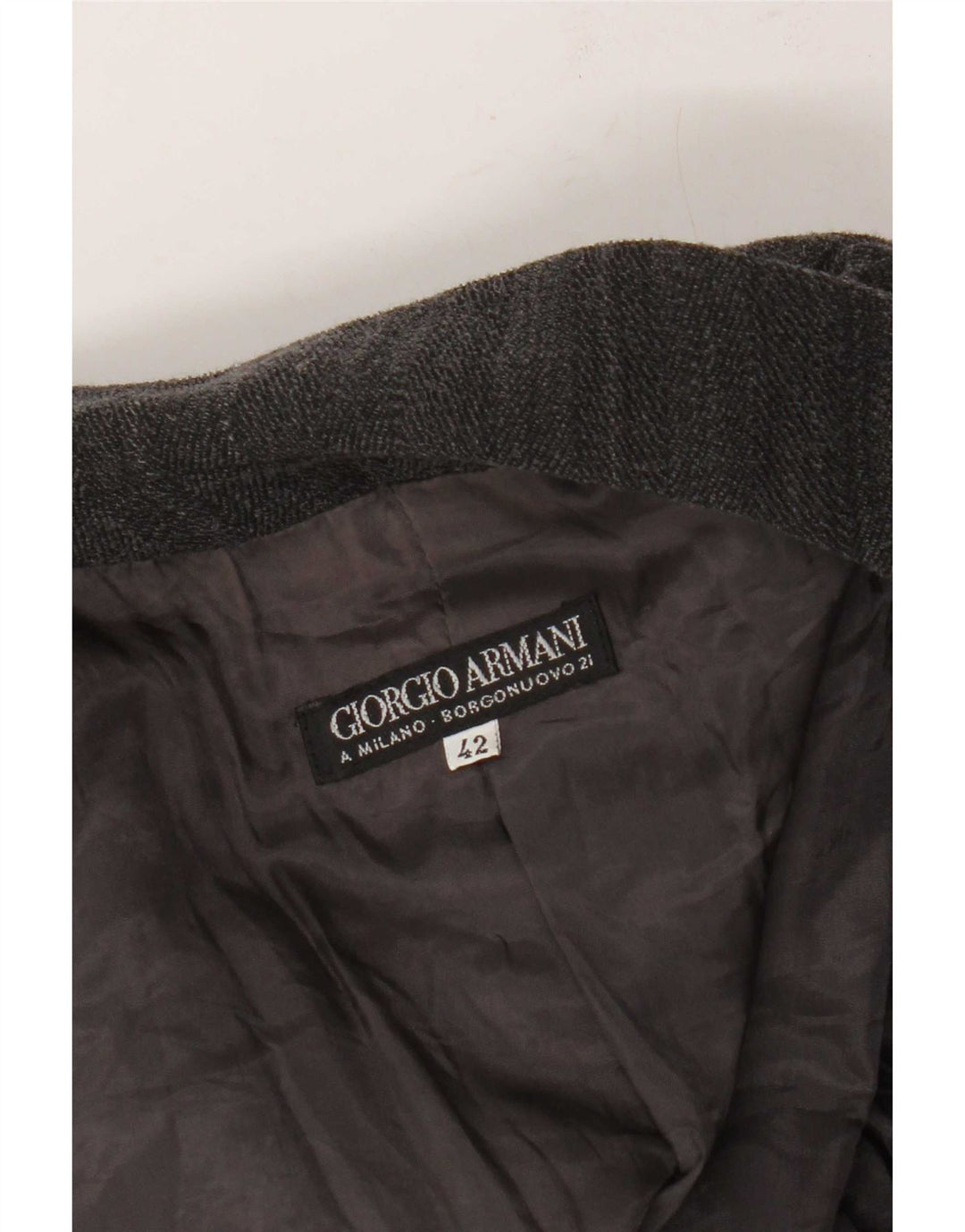 Giacca Blazer Donna Giorgio Armani IT 42 Gessato Grigio Medio