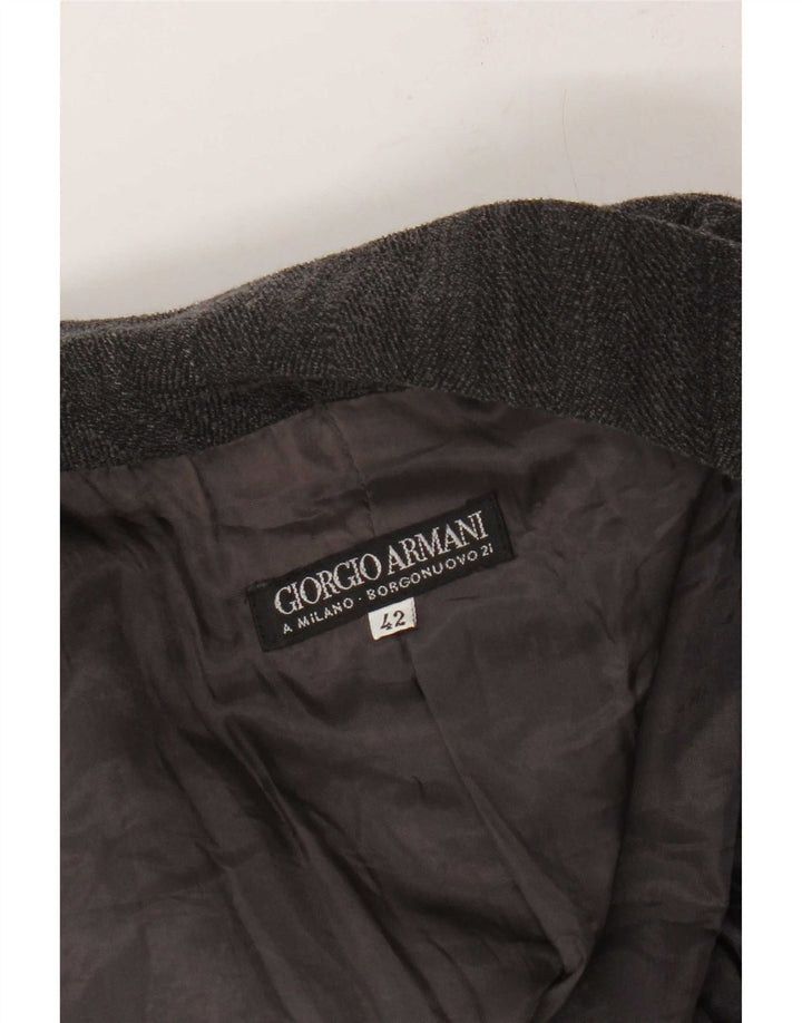 Giacca Blazer Donna Giorgio Armani IT 42 Gessato Grigio Medio