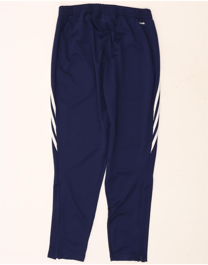 Pantaloni da tuta Adidas Climalite da uomo di grandi dimensioni in poliestere blu navy