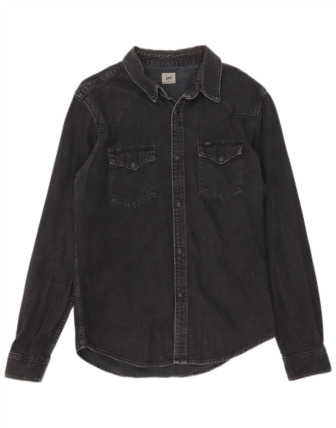 Camicia di jeans da uomo LEE in cotone nero medio