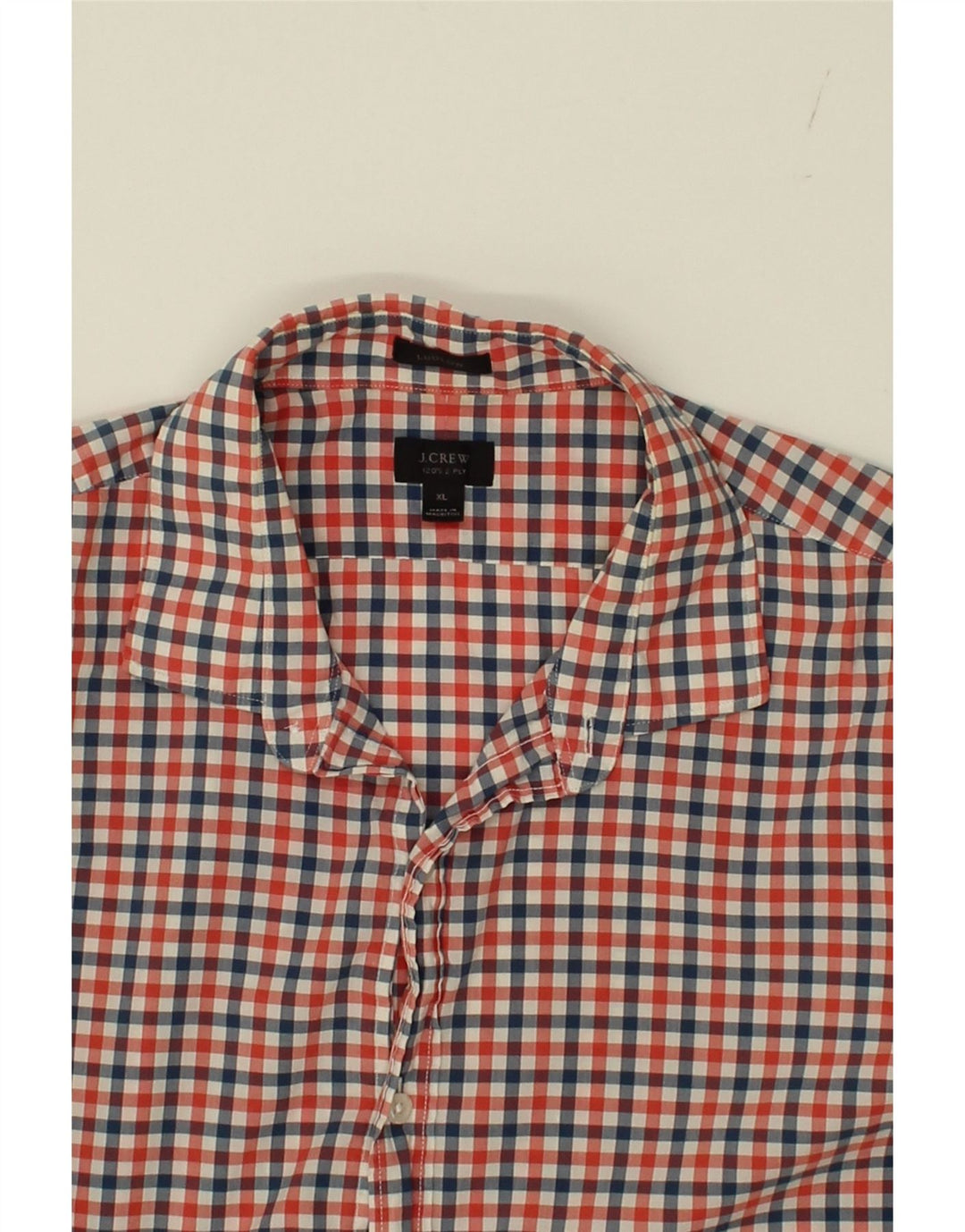J. CREW Mens Ludlow Shirt XL Red Gingham Cotton Vintage J. Crew and Second-Hand J. Crew from Messina Hembry 