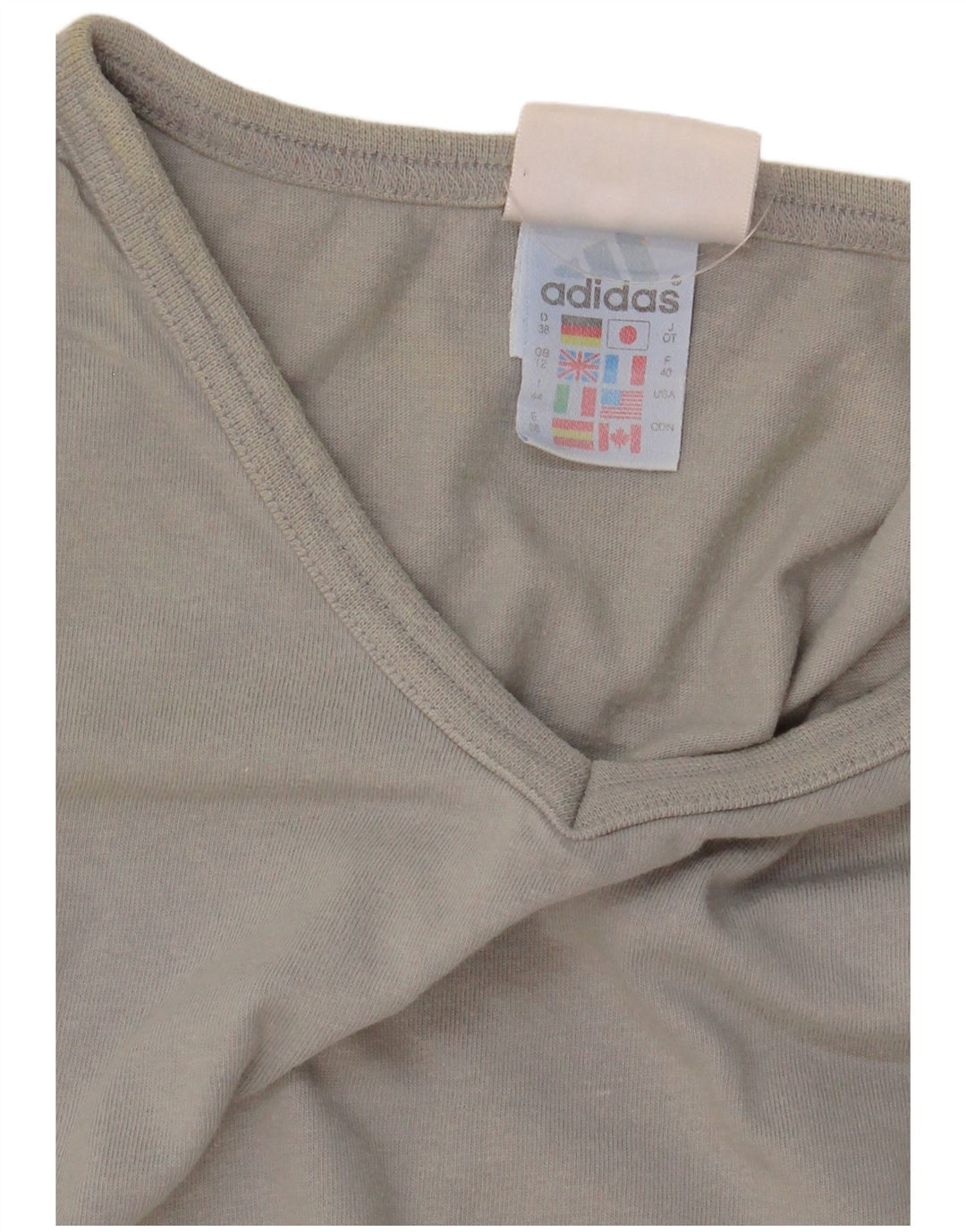 T-shirt da donna Adidas Top UK 12 cotone grigio medio