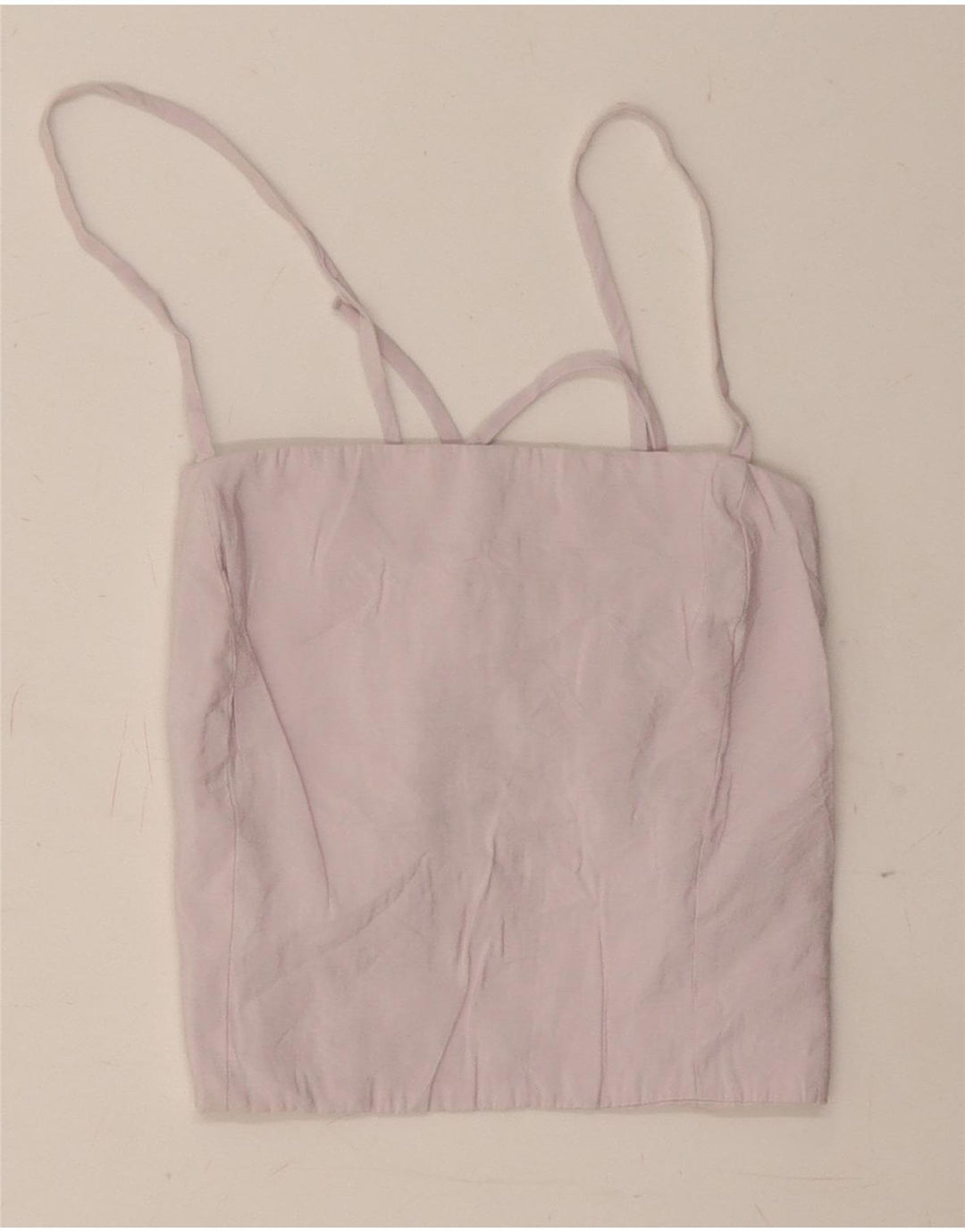 Top corto a corsetto da donna Zara UK 8 piccolo viola modal