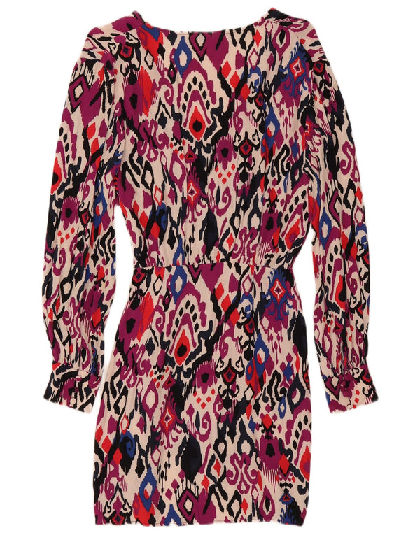 Abito tubino a maniche lunghe da donna Zara UK 6 XS multicolore Ikat