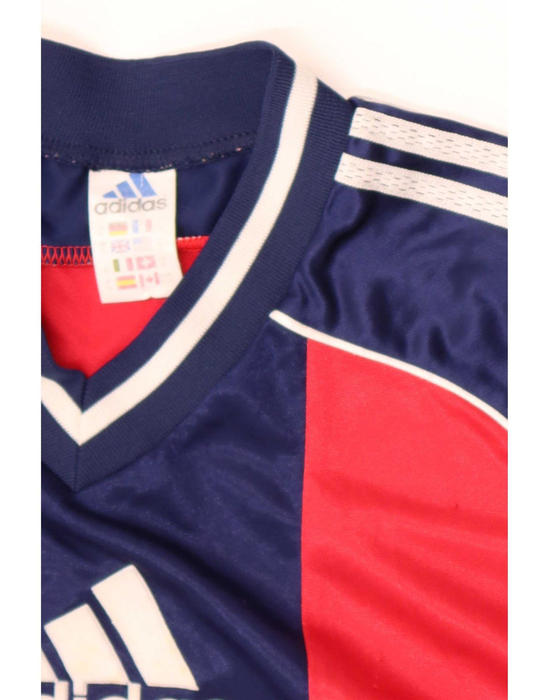 T-shirt grafica da uomo Adidas Top XL poliestere color block rosso