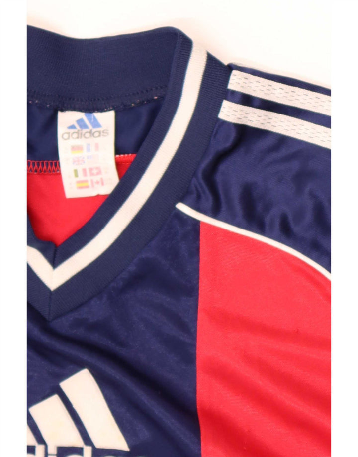 T-shirt grafica da uomo Adidas Top XL poliestere color block rosso