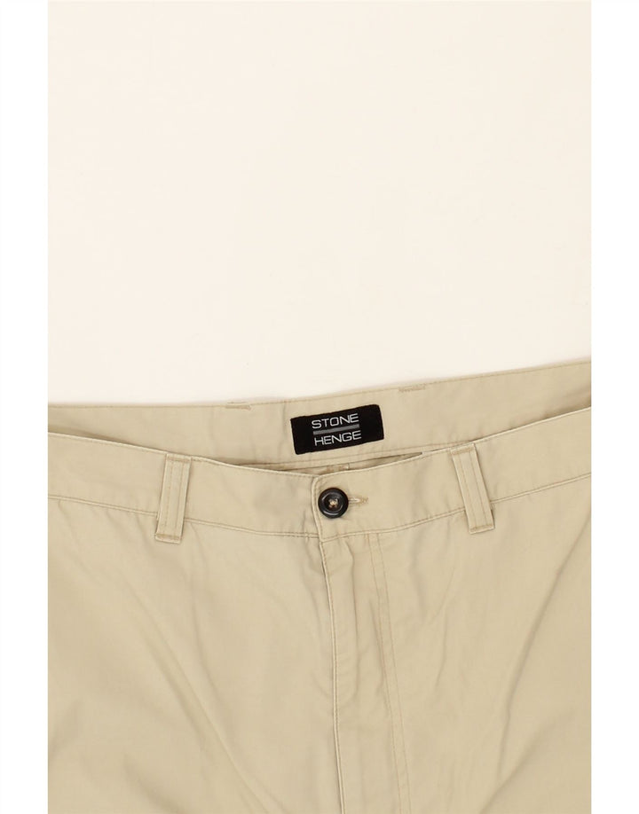 VINTAGE Mens Cargo Shorts W36 Large Beige Cotton Vintage Vintage and Second-Hand Vintage from Messina Hembry 