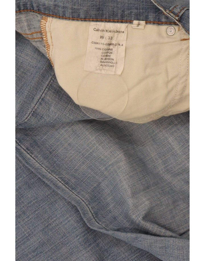 Jeans dritti da uomo Calvin Klein W33 L33 cotone blu
