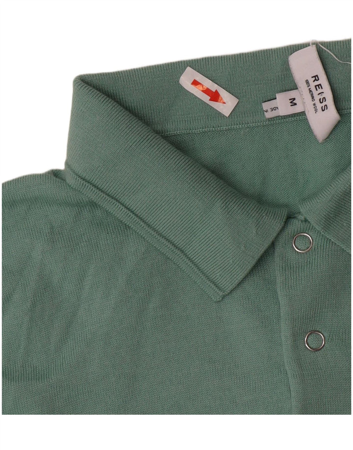 Polo da uomo Reiss in lana verde medio