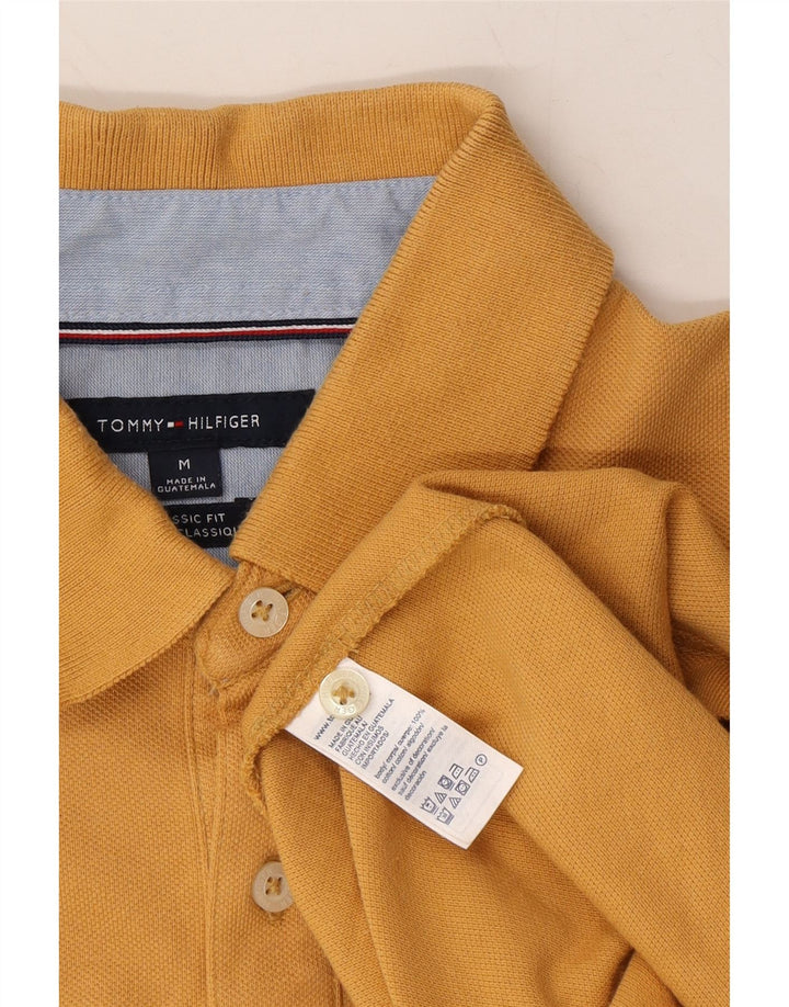 TOMMY HILFIGER Mens Classic Fit Polo Shirt Medium Yellow Cotton Vintage Tommy Hilfiger and Second-Hand Tommy Hilfiger from Messina Hembry 