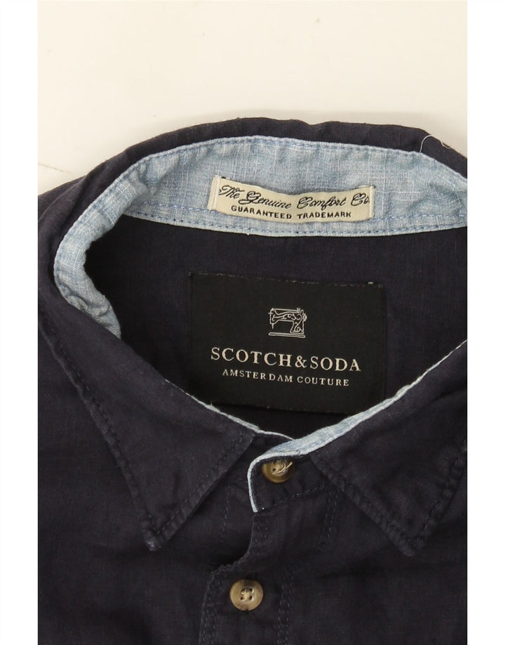 Camicia Couture da uomo Amsterdam Scotch & Soda medio blu navy