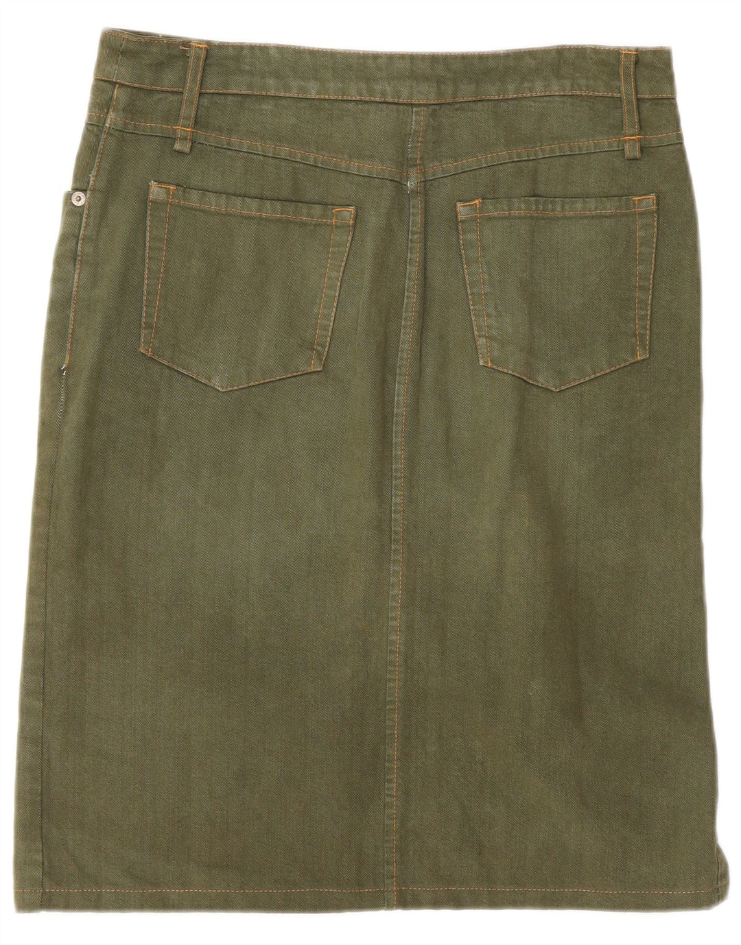 Gonna in denim da donna Patrizia Pepe IT 42 media W30 cotone kaki