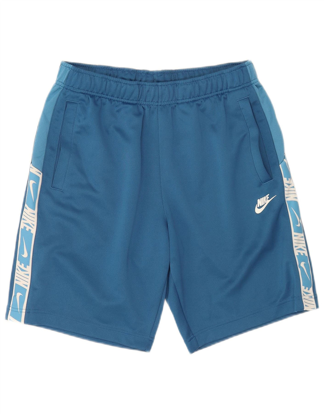 Pantaloncini sportivi grafici Nike da uomo in poliestere blu medio
