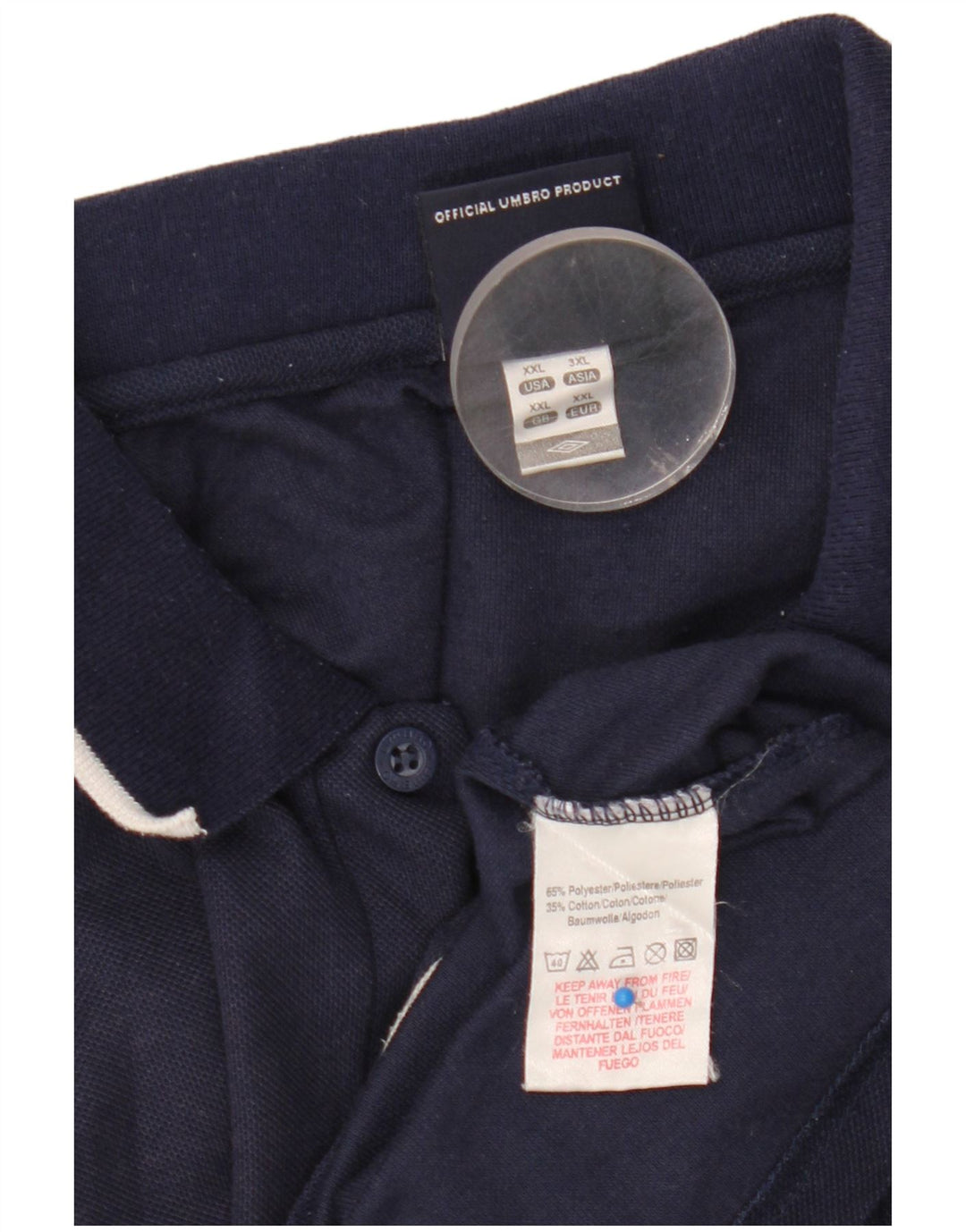 Polo da uomo Umbro 2XL poliestere blu navy