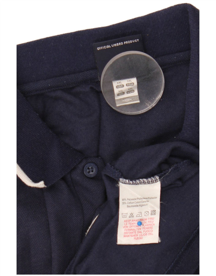 Polo da uomo Umbro 2XL poliestere blu navy